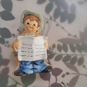 Vintage Hummel(?) Boy Reading Paper